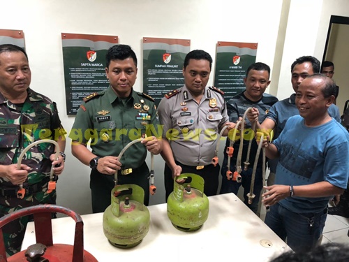 Kodim 0506 Tanggerang Gerebek Gudang Tabung Gas Oplosan