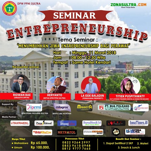 Seminar Entreprenuership Perawat Bakal Diikuti Ratusan Peserta