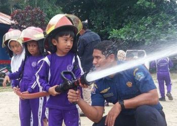 Puluhan Murid PAUD Belajar Cara Mencegah dan Mengatasi Kebakaran