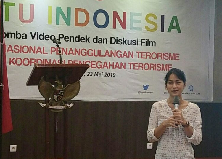 Prisia Nasution, saat memberikan materi dalam workshop Satu Indonesia. Foto: Rustam