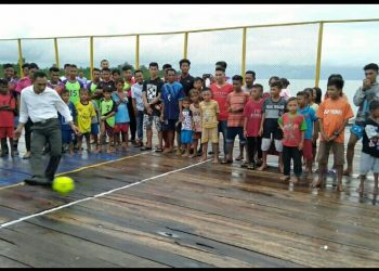 Pertama di Dunia, Lapangan Futsal Terapung di Desa Bangko
