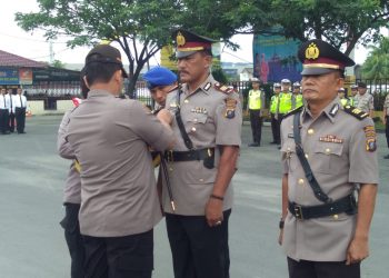 Serah Terima Jabatan, Kapolres Pelabuhan Belawan Berpesan Agar Bersinergi Dengan Bawahan