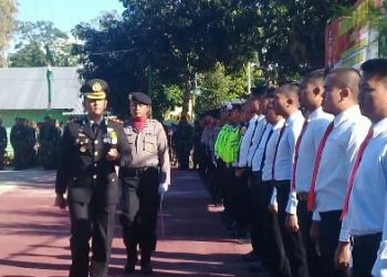 Polres Kolaka Gelar Upacara HUT Bhayangkara ke-73 di Polsek Wundulako