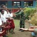 Satgas Yonif Mekanis Raider 411 Kostrad Ajari Anak-anak Perbatasan Pola Hidup Sehat