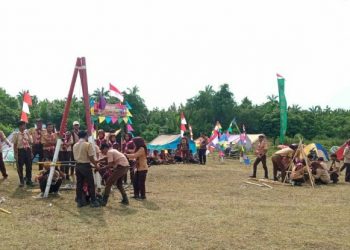 Belajar dan Berlomba di Bumi Perkemahan Bakti Saka Wira Kartika di Desa Panggautan