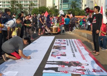 Petisi Bela NKRI, Desakan Pembubaran  Partai Perindo Warnai CFD Bundaran HI Jakarta