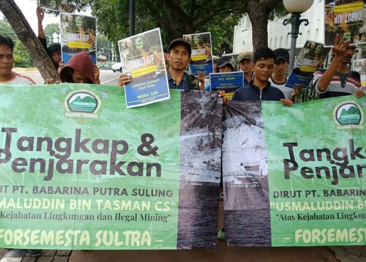 Forsemesta Sultra laporkan dugaan ilegal mining PT. WIL dan BPS di Kemenhub RI, Selasa 26 November 2019.