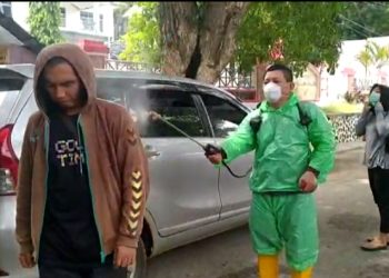 Hakli Kolaka Lakukan Penyemprotan Disinfektan di Terminal Sabilambo
