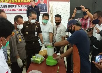 Polres Pelabuhan Belawan Musnahkan 1000 Gram Sabu dan Ganja