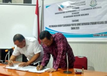 USN dan Kejari Kolaka Teken MoU Pendampingan Hukum