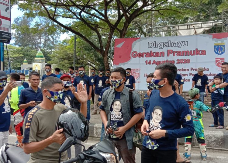 Ketua DPD AMPI Sultra, Radhan Algindo Nur Alam (kanan)