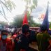 Penjemputan RAPI, Bendera PDIP dan Gerindra Berkibar