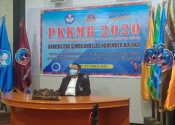 Rektor USN Kolaka Buka kegiatan PKKMB Secara Vitual