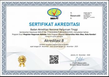 BAN-PT Berikan Akreditasi B  Prodi Keguruan Bahasa PPS UHO