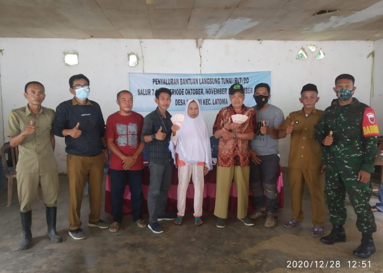 Keluarga penerima BLT DD di Latoma Konawe