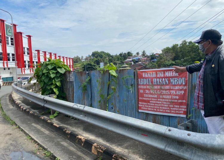 Tanah milik Abdul Hasan Mbou yang jadi sengketa di Kota Balikpapan, Kaltim.