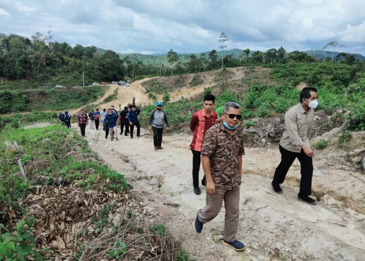 Panitia B Kanwil BPN Sultra  tinjau lokasi HGU PT Tiran Sulawesi di Konawe Selatan.