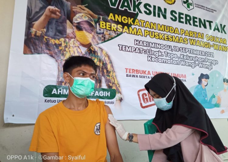 AMPG Wakatobi Bekerjasama Puskesmas menggelar vaksin gratis