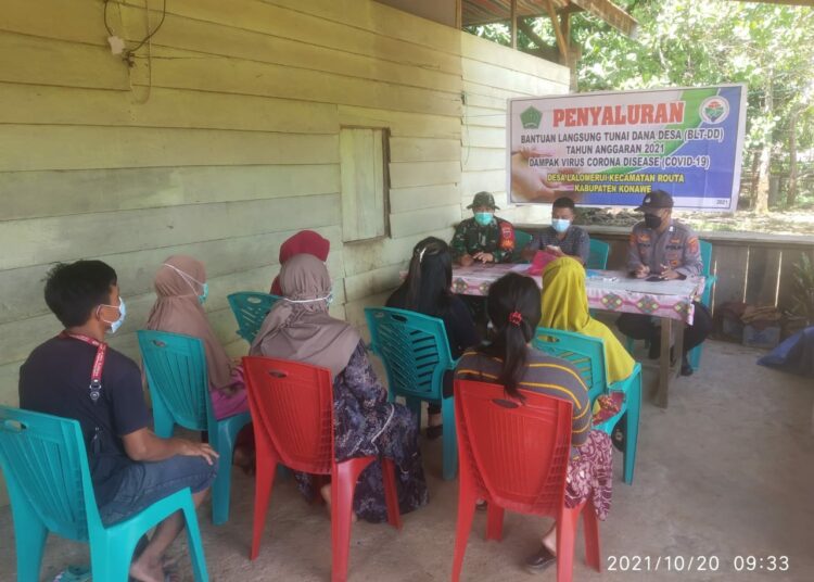 Penyaluran BLT ke 36 KPM di Desa Lalomerui, Kecamatan Routa, Konawe