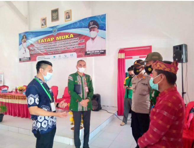 Ketua Tim Lomba Desa dan Kelurahan Sultra, Syaifullah saat berkunjung di Buton Tengah