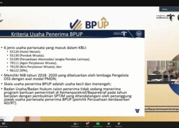 Kemenparekraf Sosialisasikan Aplikasi Bantuan Pemerintah Bagi Usaha Pariwisata