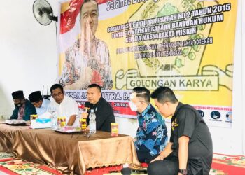 Aksan Jaya Putra Sosialisasi Perda Bantuan Hukum untuk Masyarakat Miskin