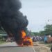 Minibus Terbakar Usai Isi BBM di Konawe, Sopir Dilarikan Dirumah Sakit
