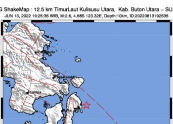 Gempa Magnitudo 2,6 Guncang Butur