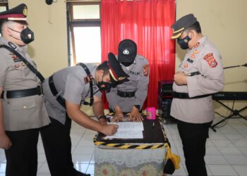 Gelar Sertijab, Dua Pejabat Utama dan Kasat Reskrim Polres Muna Berganti