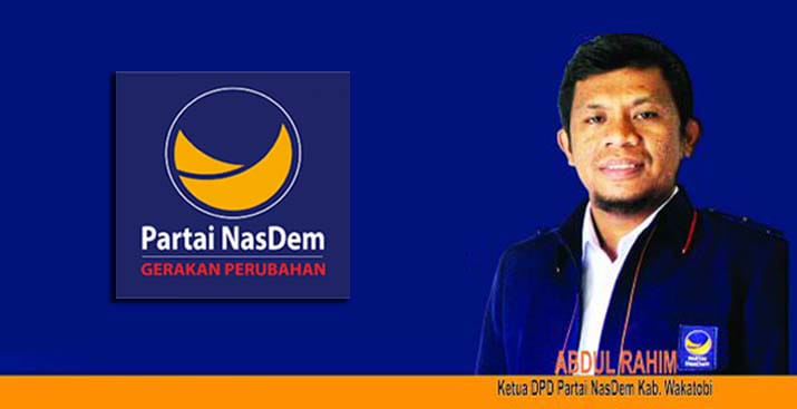 Ketua DPD Partai Nasdem Kabupaten Wakatobi, Abdul Rahim. Foto: Istimewa