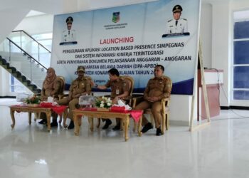 Ukur Kinerja ASN Konkep, Bupati Amrullah Luncurkan Aplikasi Location Based Presence Simpegnas