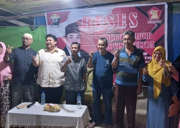 Anggota DPRD Provinsi Sultra, Yudhianto Mahardika reses di Kelurahan Pudai, Kota Kendari. -foto:istimewa
