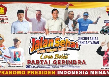 Hadiri Jalan Sehat Bertabur Hadiah Bersama Partai Gerindra