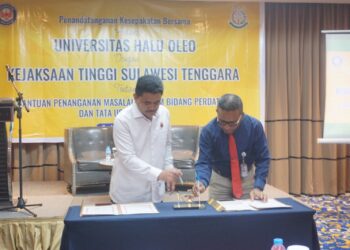 Kejati Sultra MoU dengan UHO, Terkait Bantuan Penanganan Hukum Bidang Datun