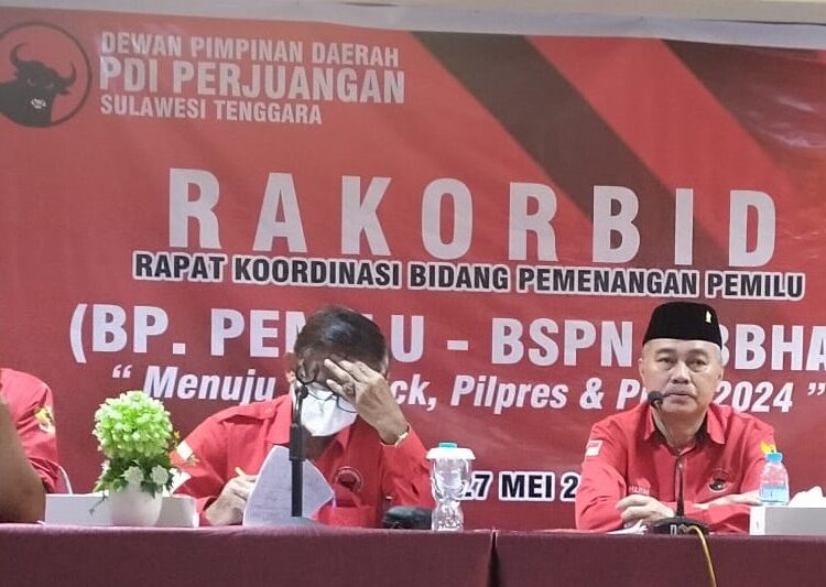 Rakorbid BP Pemilu, BSPN dan BBHAR PDI Perjuangan Provinsi Sultra. - foto : istimewa-