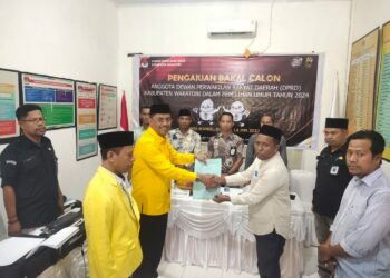 Partai Golkar, Resmi Daftarkan 25 Calegnya di KPUD Wakatobi