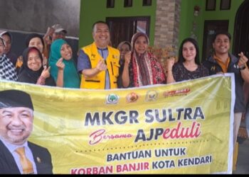 AJP Temui Warga Kendari Terdampak Banjir, Sekaligus Berikan Bantuan