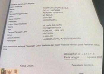 Pasangan AJP-ASLI Terima Rekomendasi B1KWK dari Partai Golkar