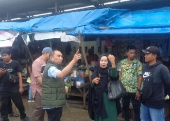 Cawali Kendari, Andi Sulolipu Blusukan di Pasar Panjang Kelurahan Bonggoeya